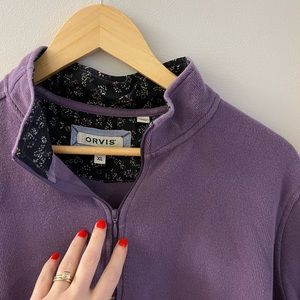 Orvis size XL purple half zip